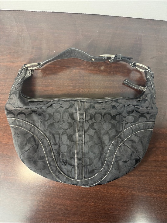 COACH Rare 2way Leather Bag Hobo y2k Coach Y2K Soho Black 